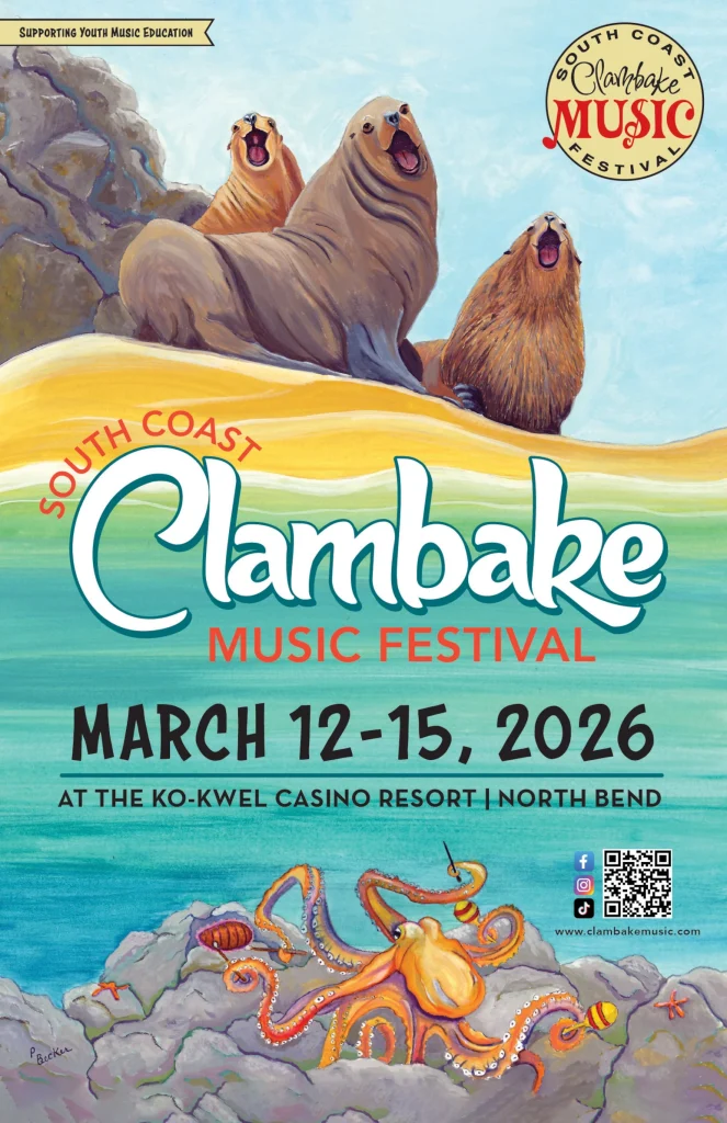 2026 South Coast Clambake Music Festival poster